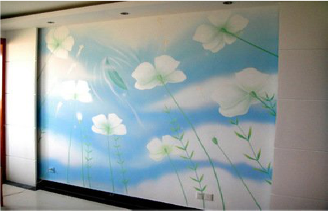 金阳画墙绘怎么画好白云的蓬松感？