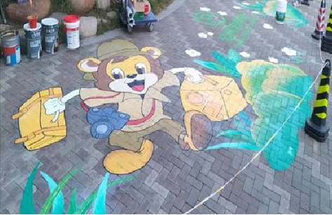 金阳夏季画地面彩绘会遇到的问题