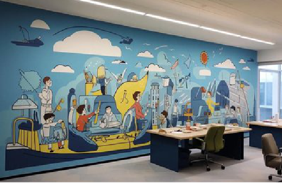 金阳办公室墙绘的特点。