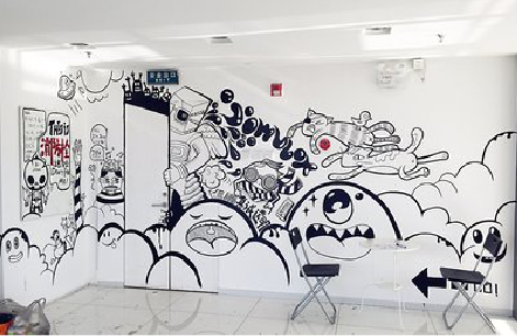 金阳手绘墙并非传统涂鸦。