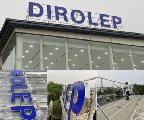 金阳楼顶发光字安装的注意事项。